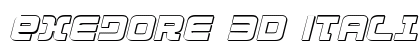 Exedore 3D Italic Italic preview