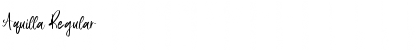 Aquilla Regular Font Aquilla Regular Font