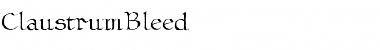 ClaustrumBleed Regular Font