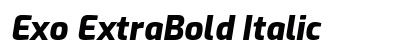 Exo ExtraBold Italic preview