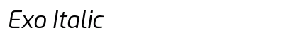 Exo Italic preview