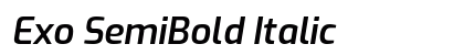 Exo SemiBold Italic Preview