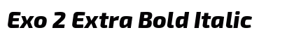 Exo 2 Extra Bold Italic preview