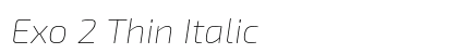 Exo 2 Thin Italic preview