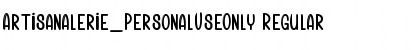 Download Artisanalerie_PersonalUseOnly Font