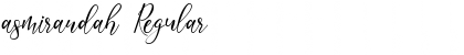 asmirandah Font