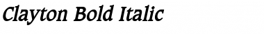 Clayton Bold Italic Font