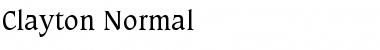 Clayton Normal Font