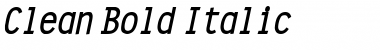 Clean Bold Italic Font