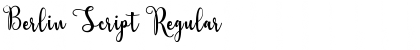 Berlin Script Regular Font Berlin Script Regular Font