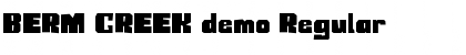 BERM CREEK demo Font