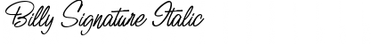 Billy Signature Italic Font