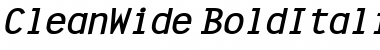 CleanWide BoldItalic Font