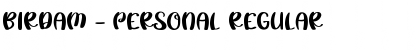 Birdam - PERSONAL Font