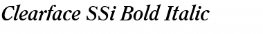 Clearface SSi Bold Italic Font