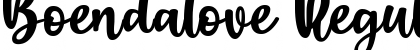 Boendalove Regular Font