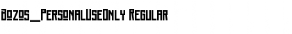 Bozos_PersonalUseOnly Regular Font