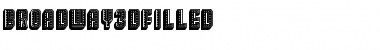 Broadway 3D Filled Regular Font