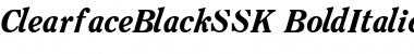 ClearfaceBlackSSK BoldItalic Font