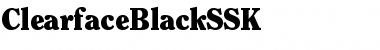 ClearfaceBlackSSK Font