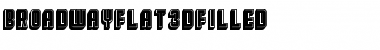 Broadway Flat 3D Filled Font