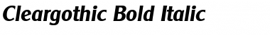 Cleargothic Bold Italic Font