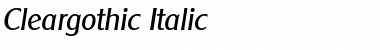Cleargothic Italic Font