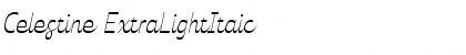 Celestine ExtraLightItaic Font