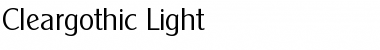 Cleargothic-Light Regular Font