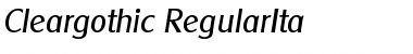 Cleargothic-RegularIta Font