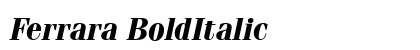 Ferrara BoldItalic Preview