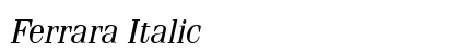 Ferrara Italic Preview