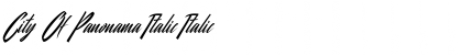 City Of Panonama Italic Font