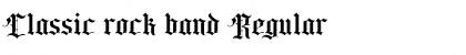Classic rock band Regular Font Classic rock band Regular Font
