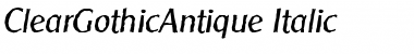 ClearGothicAntique Font