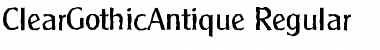 ClearGothicAntique Regular Font ClearGothicAntique Regular Font