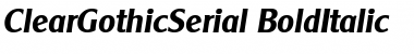 ClearGothicSerial Font