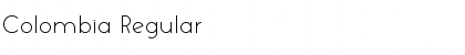 Colombia Regular Font Colombia Regular Font