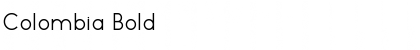 Colombia Bold Font