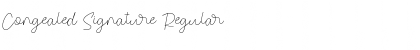 Congealed Signature Font