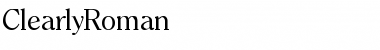 ClearlyRoman Regular Font ClearlyRoman Regular Font