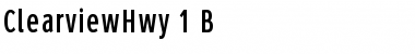 ClearviewHwy-1-B Regular Font