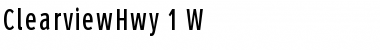 Download ClearviewHwy-1-W Font