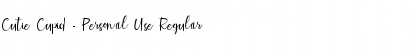 Cutie Cupid - Personal Use Font