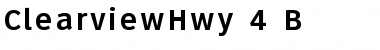 ClearviewHwy-4-B Regular Font