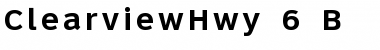 ClearviewHwy-6-B Regular Font