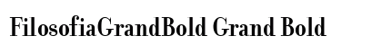 FilosofiaGrandBold Grand Bold Preview
