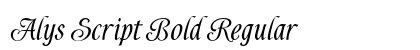 Alys Script Bold Regular
