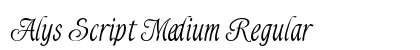 Alys Script Medium Regular