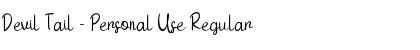 Devil Tail - Personal Use Font
